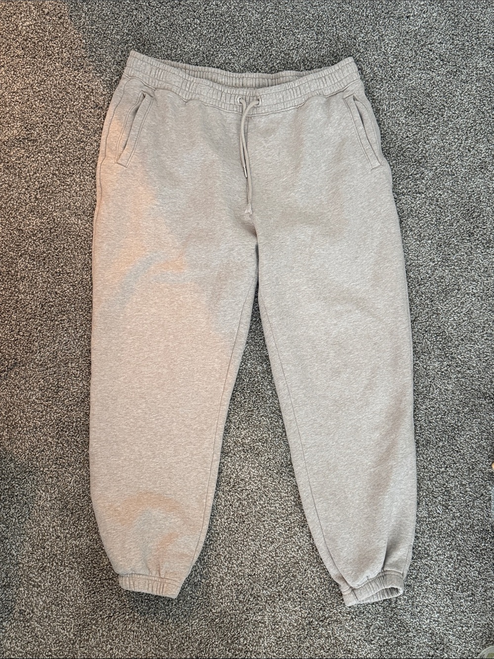 Abercrombie & Fitch Cream Fleece-Lined Sweatpants